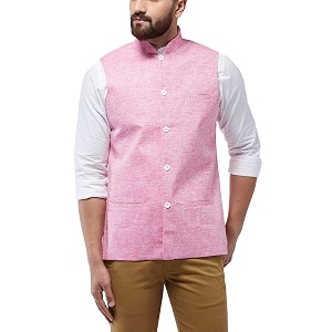 sojanya since 1958 men39s cotton linen blend waist coat
