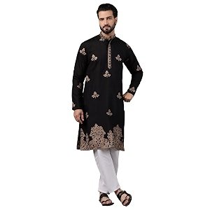 SOJANYA Since 1958 Mens Cotton Floral Thread