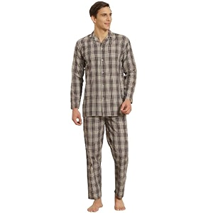 sojanya since 1958 men39s cotton checked nightsuit set