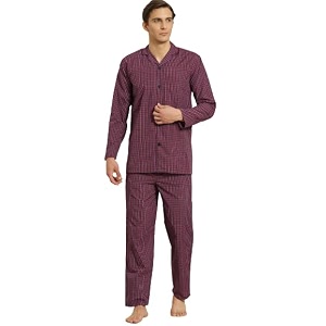 sojanya since 1958 men39s cotton checked nightsuit set
