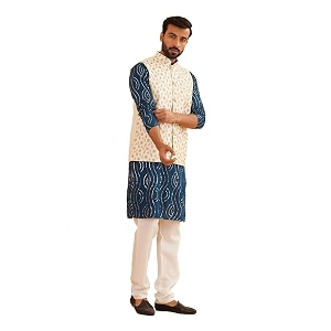 SOJANYA Since 1958 Mens Pure Cotton Teal