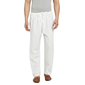 sojanya since 1958 men39s off-white pure cotton aligarhi pyjama size freesize