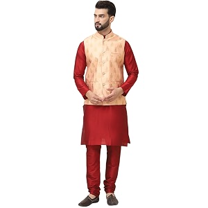 SOJANYA Since 1958 Mens Silk Blend Kurta