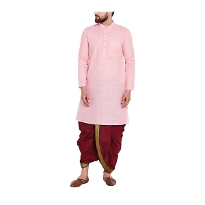 sojanya since 1958 men39s brown and black cotton dhoti kurta set