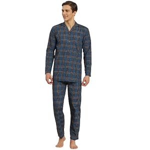 sojanya since 1958 men39s cotton checked nightsuit set