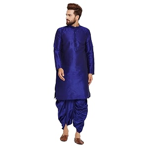 SOJANYA Since 1958 Mens Royal Blue Dupion