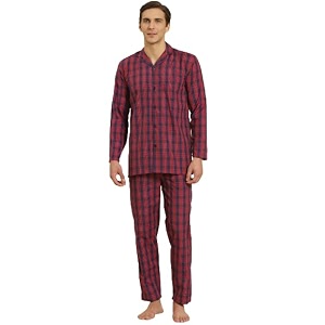 sojanya since 1958 men39s cotton checked nightsuit set