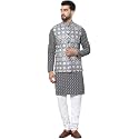 SOJANYA Since 1958 Men39s Cotton Contrast Embroidered