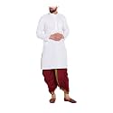SOJANYA (Since 1958 Men's Brown and Black Cotton Dhoti Kurta Set