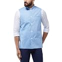 SOJANYA (Since 1958 Men's Cotton Linen Blend Waist Coat