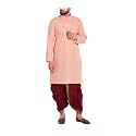 SOJANYA (Since 1958 Men's Brown and Black Cotton Dhoti Kurta Set