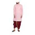 SOJANYA (Since 1958 Men's Brown and Black Cotton Dhoti Kurta Set