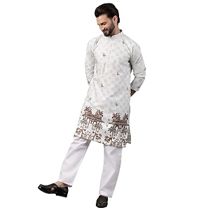 SOJANYA Since 1958 Mens Cotton Daman Printed