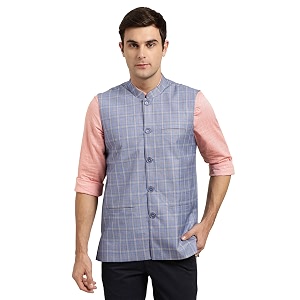 SOJANYA Since 1958 Mens Cotton Blend Checked