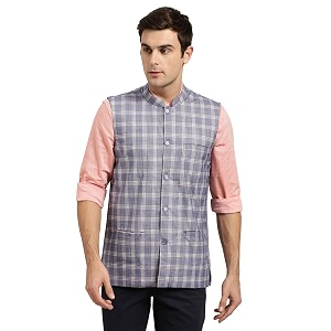 SOJANYA Since 1958 Mens Cotton Blend Checked