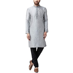SOJANYA Since 1958 Mens Maroon Jacquard Silk