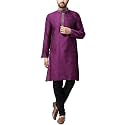SOJANYA Since 1958 Mens Maroon Jacquard Silk