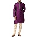SOJANYA Since 1958 Mens Maroon Jacquard Silk