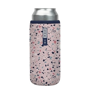 sok it can sok can sleeve for beer amp soda insulated neoprene cover pink terrazzo 25oz can sleeve