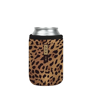 sok it can sok can sleeve for beer amp soda insulated neoprene cover classic leopard 12oz can sleeve