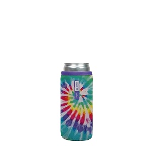 sok it can sok reusable neoprene insulated sleeve for can soda pop beer seltzer rainbow tie dye 12oz slim can sleeve
