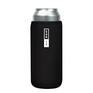 sok it cansok sleeve for beer amp soda insulated neoprene cover black 25oz can sleeve