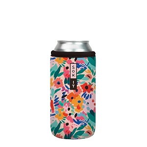 sok it cansok sleeve for beer amp soda insulated neoprene cover abstract floral 16oz can sleeve