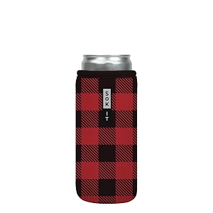 sok it cansok sleeve for beer amp soda insulated neoprene cover buffalo check 12oz slim can sleeve