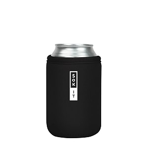 sok it cansok sleeve for beer amp soda insulated neoprene cover black 12oz can sleeve