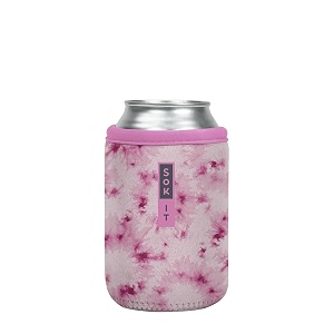 sok it cansok sleeve for beer amp soda insulated neoprene cover pink splash tie dye 12oz can sleeve