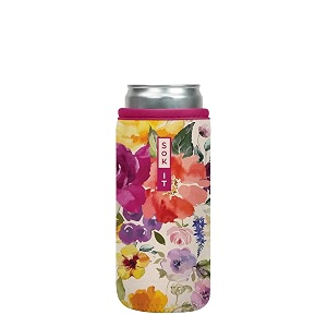sok it cansok sleeve for beer amp soda insulated neoprene cover blooming bright 12oz slim can sleeve
