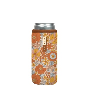 sok it cansok sleeve for beer amp soda insulated neoprene cover flower power 12oz slim can sleeve