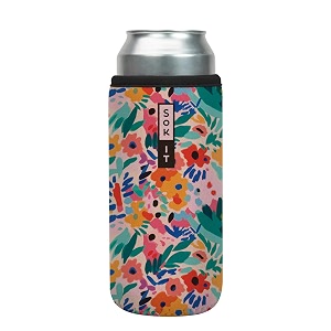 sok it cansok sleeve for beer amp soda insulated neoprene cover abstract floral 25oz can sleeve
