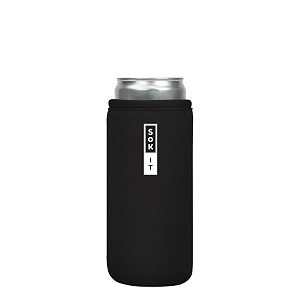 sok it cansok sleeve for beer amp soda insulated neoprene cover black 12oz slim can sleeve