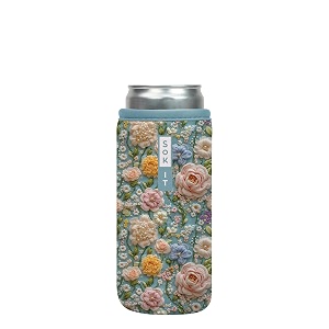 sok it cansok sleeve for beer amp soda insulated neoprene cover garden of pearls 12oz slim can sleeve