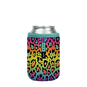 sok it cansok sleeve for beer amp soda insulated neoprene cover rainbow leopard 12oz can sleeve