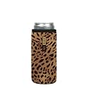 Sok It CanSok Sleeve for Beer &amp; Soda Insulated Neoprene Cover (Classic Leopard, 12oz Slim Can Sleeve)