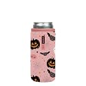 Sok It CanSok Sleeve for Beer &amp; Soda Insulated Neoprene Cover (Spooky in Pink, 12oz Slim Can Sleeve)