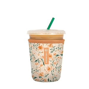 sok it java sok iced coffee amp cold soda insulated neoprene cup sleeve blush blossoms small 18-20oz