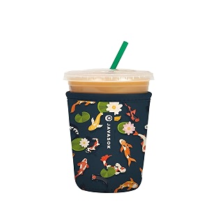 sok it javasok iced coffee amp cold soda insulated neoprene cup sleeve koi garden small 16-20oz