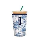 Sok It Java Sok Iced Coffee &amp; Cold Soda Insulated Neoprene Cup Sleeve (Like Fine China, Medium: 24-28oz)
