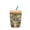 Sok It Java Sok Iced Coffee &amp; Cold Soda Insulated Neoprene Cup Sleeve (Book Club, Small: 16-20oz)