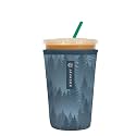 Sok It Java Sok Iced Coffee &amp; Cold Soda Insulated Neoprene Cup Sleeve (Foggy Woods, Medium: 24-28oz)