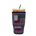 Sok It Java Sok Iced Coffee &amp; Cold Soda Insulated Neoprene Cup Sleeve (Flower Patch, Large: 30-32oz)