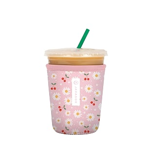 sok it java sok reusable neoprene insulator sleeve for iced coffee cups cherry bomb small 18-20oz