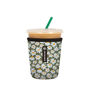 sok it java sok reusable neoprene insulator sleeve for iced coffee cups chamomile calm small 18-20oz