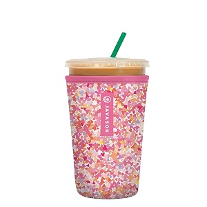 sok it javasok iced coffee amp cold soda insulated neoprene cup sleeve floral hearts medium 22-28oz