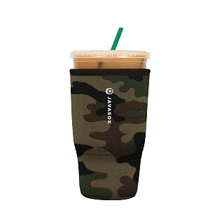 sok it javasok iced coffee amp cold soda insulated neoprene cup sleeve green camo large 30-32oz