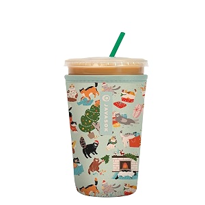 sok it javasok iced coffee amp cold soda insulated neoprene cup sleeve meowy mayhem medium 22-28oz