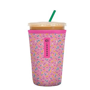 sok it javasok iced coffee amp cold soda insulated neoprene cup sleeve sweet sprinkles medium 22-28oz
